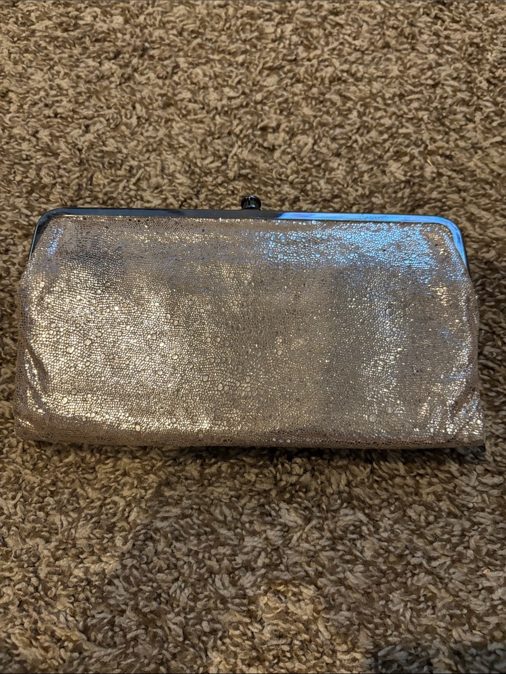HOBO Metallic Silver Frame Clutch - Picture 2 of 8